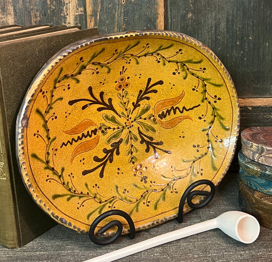 GMS-1675 Shooner Redware Oval Plate