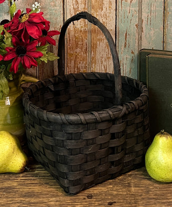 BG-B629 Black Round Handled Basket