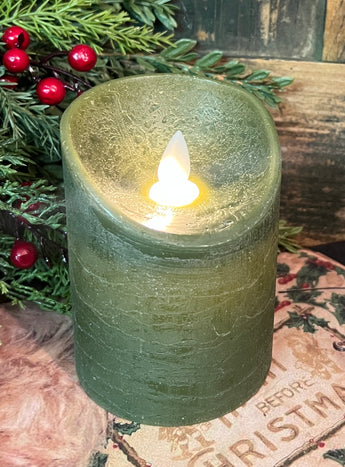 X06 Sm Realistic Flame Candle - Green