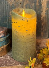 HSZ-LFC-S Large Realistic Flame Candle - Sage - Herbal Scented