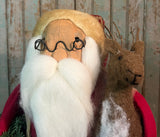 RC-01 Santa Holding Reindeer and Wreath