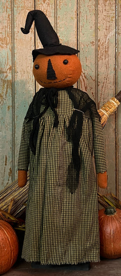 TBH-30D Tall Fabric Pumpkin Witch