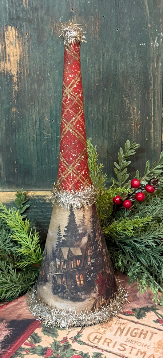 PEN-229B Vintage Fabric Covered Party Horn - Victorian Village