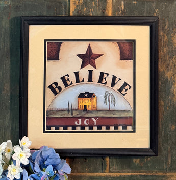 FC-05 “Believe Joy” Framed Print