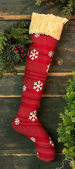 MA-19 Fabric Hanging Stocking - Snowflakes