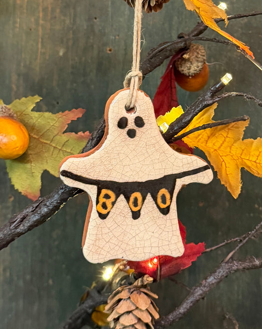 KS-90 Redware Ghost Ornament
