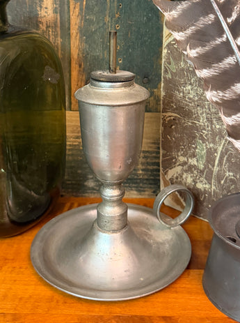 VN-12 Single Wick Pewter Oil Lamp - From our personal collection