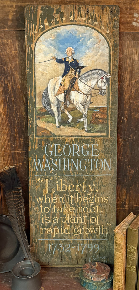 TPA-07 Hand-painted ‘George Washington’ on Antique Plank