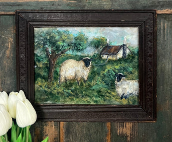 MKM-160 'Sheep’ ORIGINAL Painting by MK Moulton