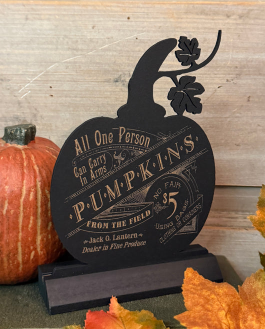 MB-W3 Pumpkin Wood Silhouette Stand-up