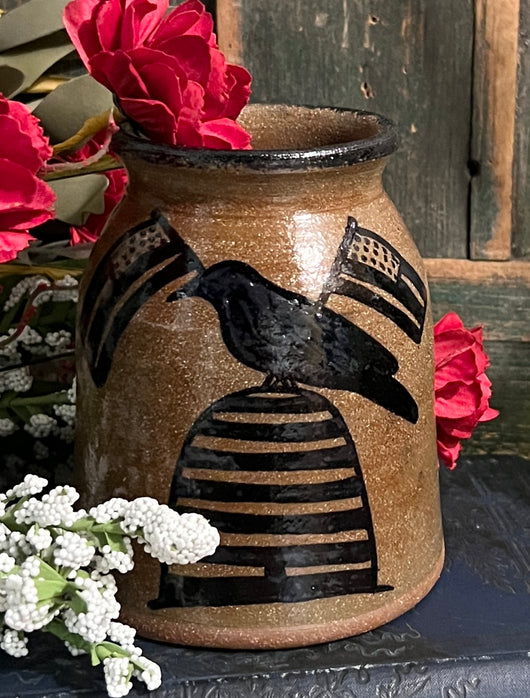 CC-2412 Pottery Beeskep & Crow Crock