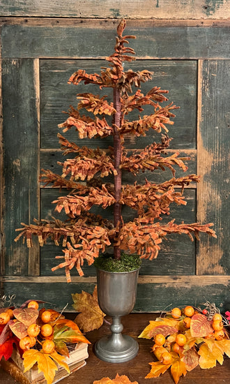 PB-217A Lg Hand-made Autumn Wool Tree