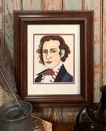 NV-CM1 Original Colonial Man Framed Watercolor