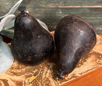NV-WP Black Wax Pears with Nail Stems - Set of 2