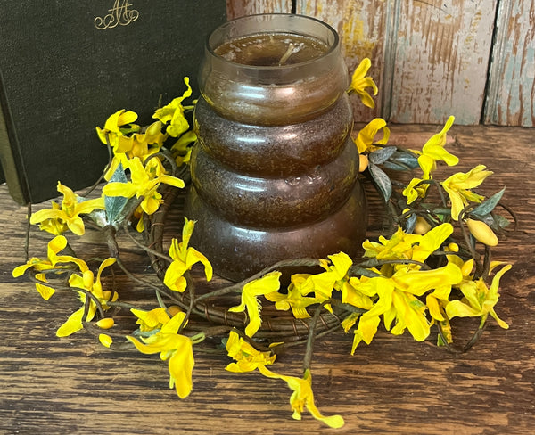 NV-FCR Faux Forsythia Candle Ring