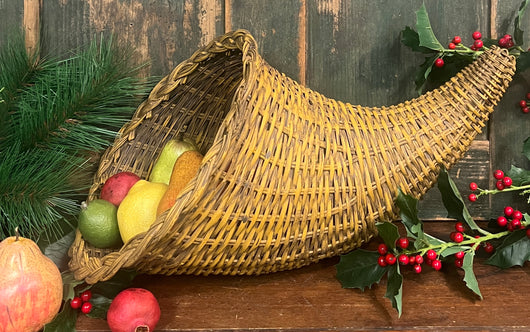 BG-B584 Mustard Large Cornucopia Basket