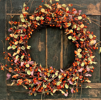 WI-10 Faux Bittersweet Wreath