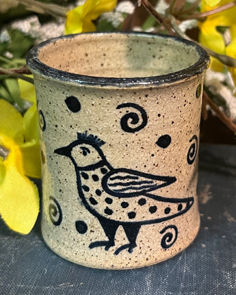 CC-2452 Pottery Bird Mini Crock