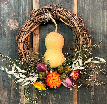 CD-GW30 Gourd with Dried Flowers Wreath