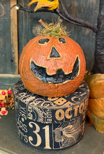 PEN-119A Large Fabric Cover Box with Molded Jack-o Head