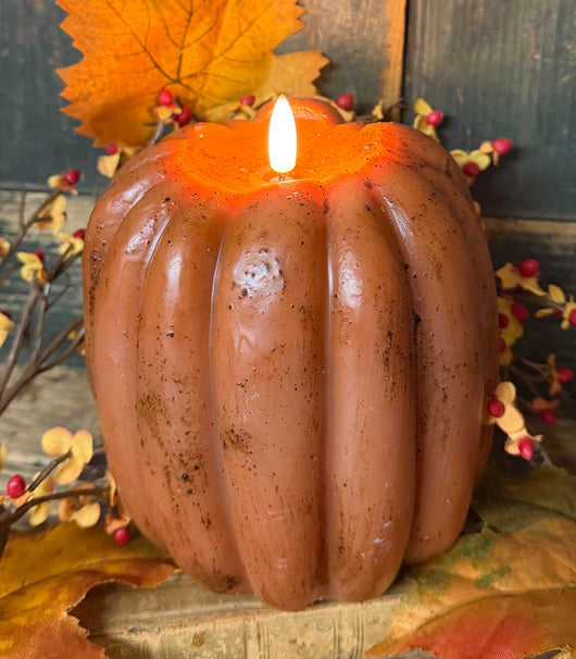 RA-199 Lg Orange Pumpkin Flame Candle