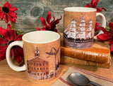 NV-CGM1 Christopher Gurshin Pottery Mug - Red House & Ship