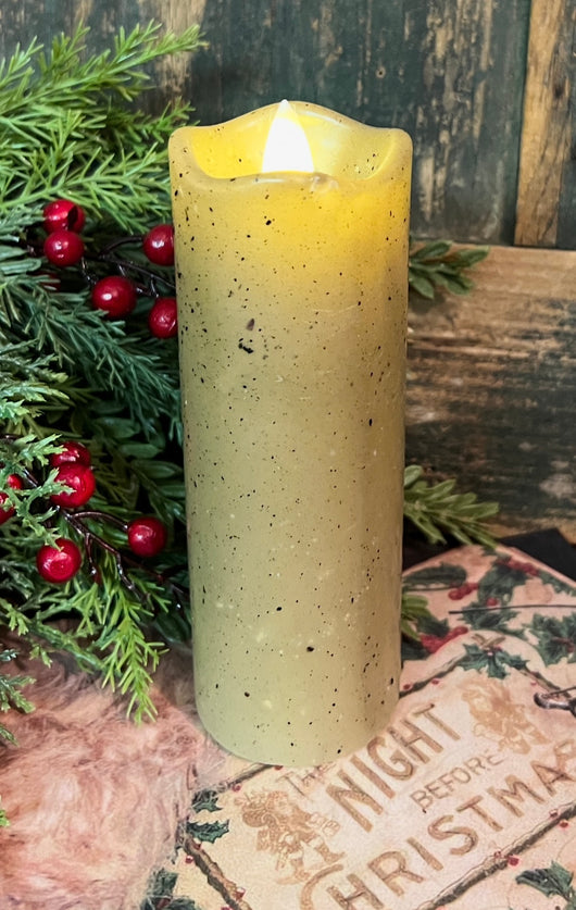 X07 Thin Realistic Flame Candle - Mustard