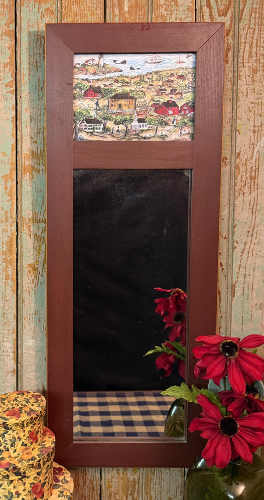 NV-1094 'York Summer Village' Print in Hall Mirror