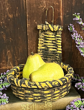 PEN-40 Aged Yellow Wall Basket