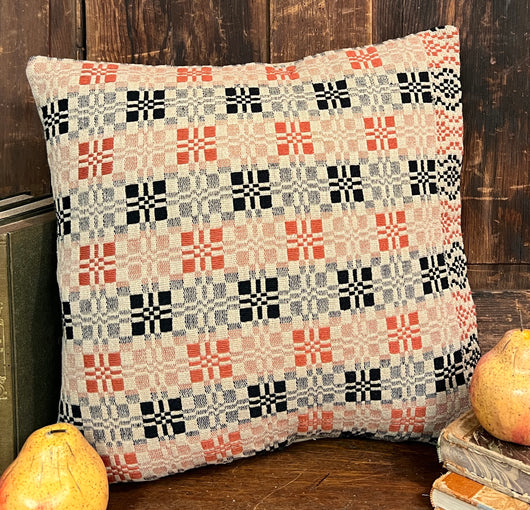 PC-PI-PW-AU Parlor Weave Pillow - Rust, Black & Linen