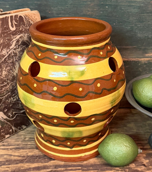 SF-03 Wisconsin Pottery Redware Onion Planter
