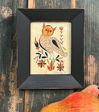 ER-2485 Framed Original Owl Painting