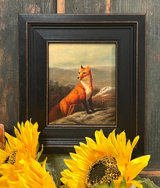 MB-RFC Red Fox Framed Canvas Reproduction