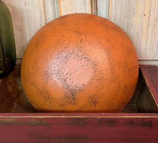 PEN-145 Wood Bowl - Pumpkin over Black