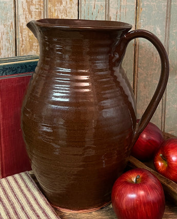NV-298 Large OSV Redware Pitcher