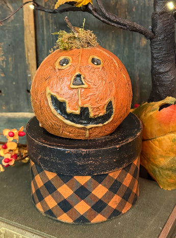 PEN-119B Large Fabric Cover Box with Molded Jack-o Head