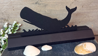 MB-W4 Whale Standing Wood Silhouette Stand-up