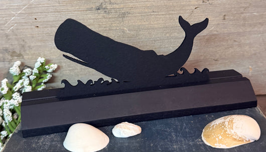 MB-W4 Whale Standing Wood Silhouette Stand-up