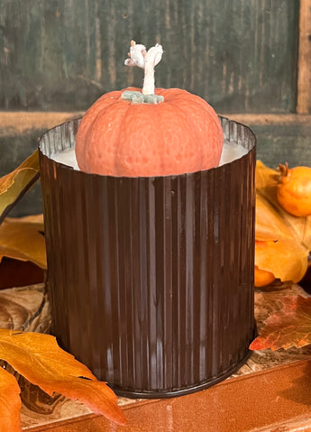 LJ-02 Orange Pumpkin in Can Candle - Fall Festive Scent