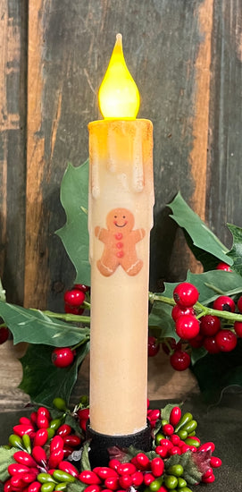 NET-034 Gingerbread Man Battery Operated Candle