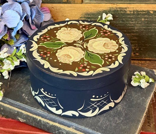 NV-PB Hand-Painted Floral Box
