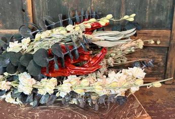 NET-SDB-L Small Dried Flower Bunch - Chili Peppers
