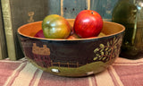 PW-PB Pottery Bowl with Sheep, House & Trees