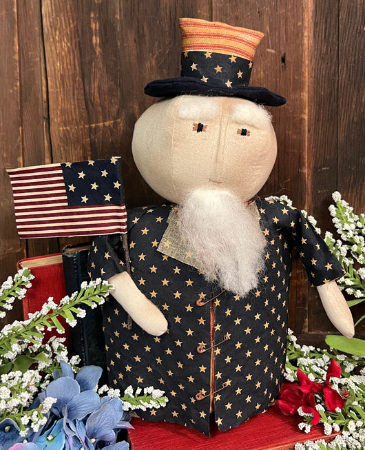 DD-176 Fabric Uncle Sam with Flag