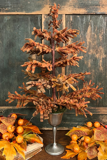 PB-216A Med Hand-made Autumn Wool Tree