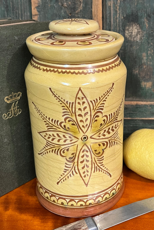 SE-313 Covered Canister with Floral Design