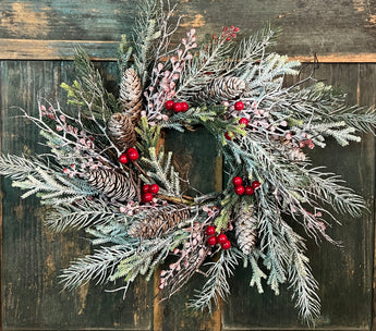 NET-50 Faux Holiday Wreath