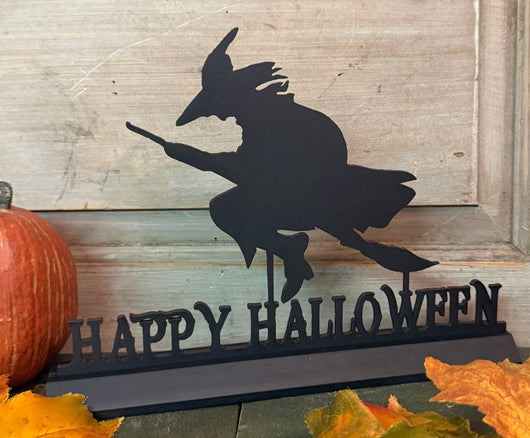 MB-W2 Happy Halloween Witch Wood Silhouette Stand-up