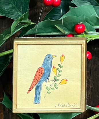 ER-2522 Original Watercolor Bird Ornament