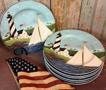 X36 Warren Kimball Sailboat Plates - Set of 6